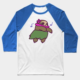 Cute Hula Sloth Baseball T-Shirt